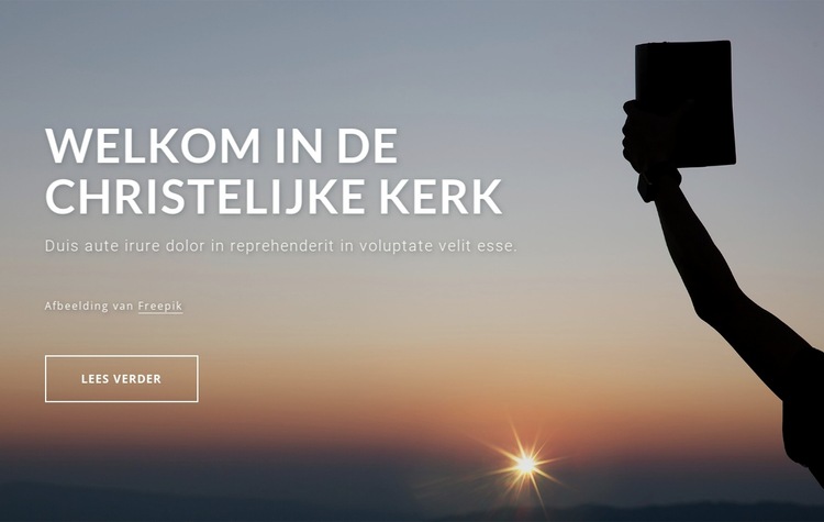 Welkom in de christelijke kerk Website sjabloon