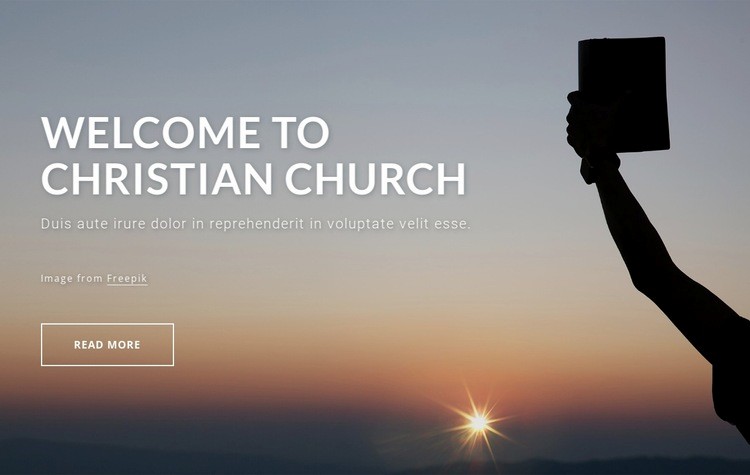 Välkommen till kristna kyrkan Html webbplatsbyggare
