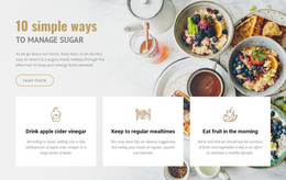 Multipurpose Web Page Design For Curb Sugar And Carb Cravings