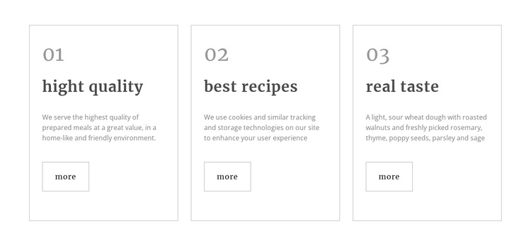 Healthy restaurant meals Website Builder Software