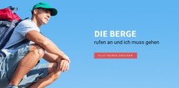 Der Bergreiseführer - Drag & Drop-Vorlage Für Eine Seite