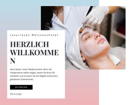 Homepage-Abschnitte Für Luxus-Spa