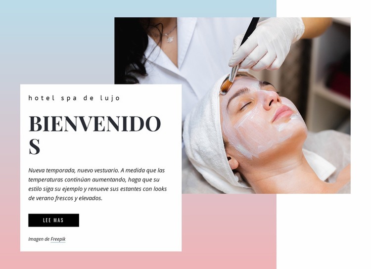 Spa de lujo Diseño de páginas web