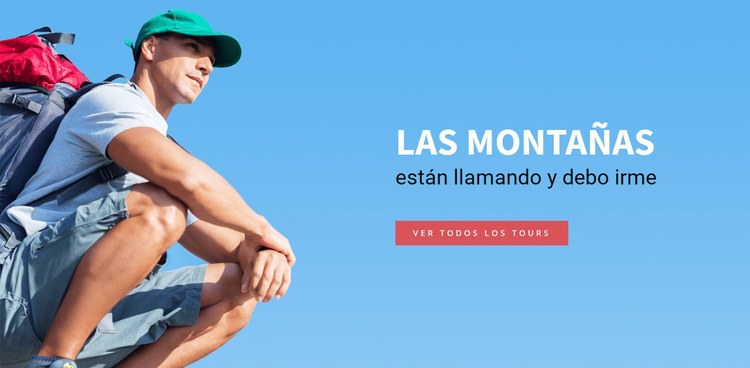 La guía de viaje de las montañas Plantilla HTML