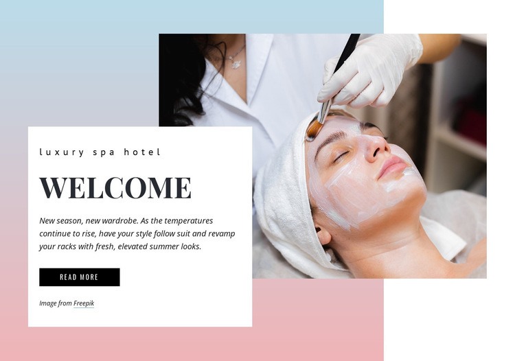 Luxury spa Homepage Design