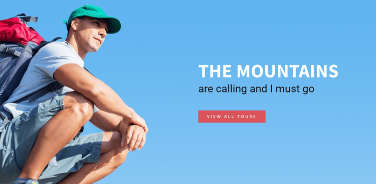 The mountains travel guide Joomla Page Builder