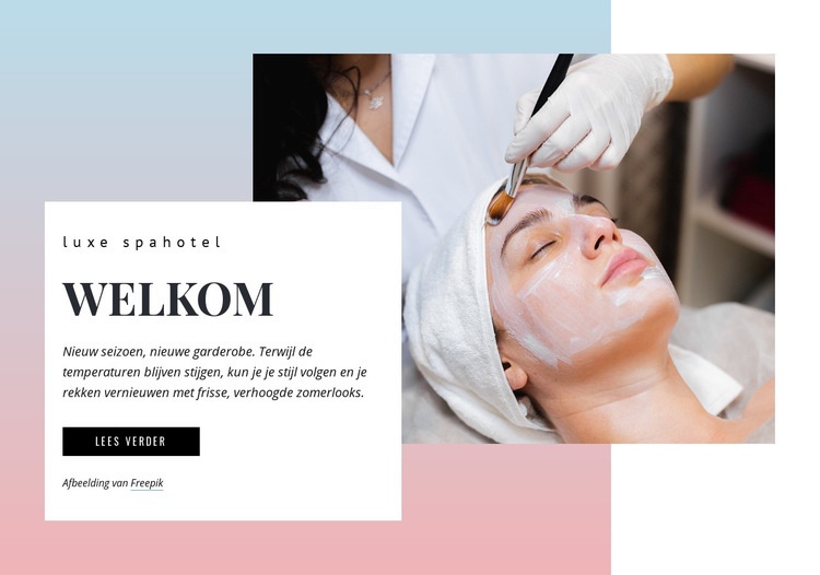 Luxe spa Sjabloon voor één pagina