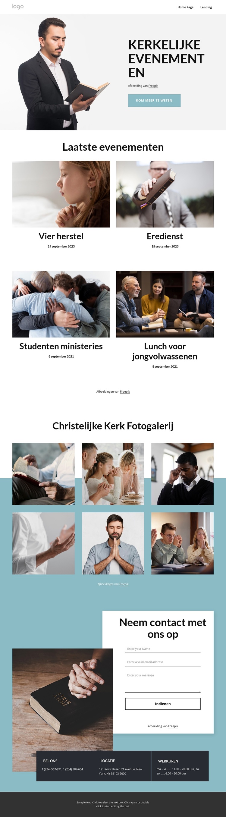 Kerkelijke evenementen WordPress-thema