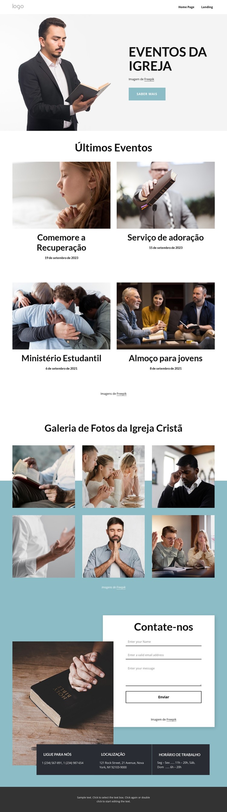 eventos da igreja Template CSS