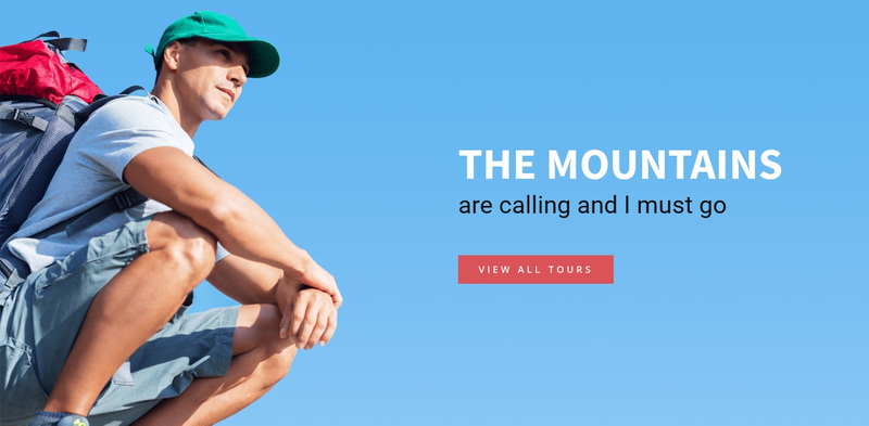 The mountains travel guide Web Page Design