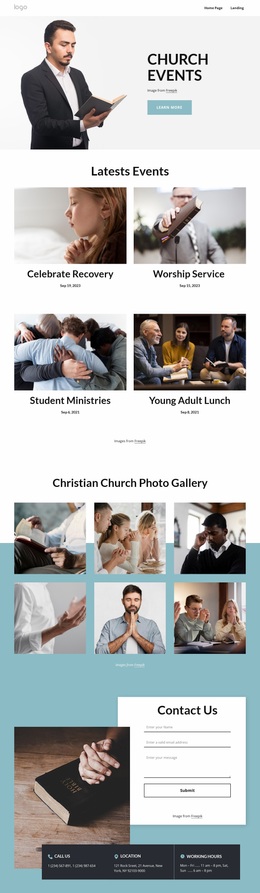 Site Design For Church Events