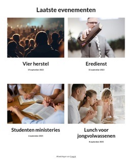 Meest Creatieve Landingspagina Voor Laatste Nieuws En Evenementen