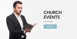 Our Prayer Events - Drag & Вrop One Page Template