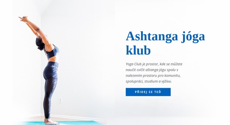Ashtanga vinyasa jóga Šablona webové stránky