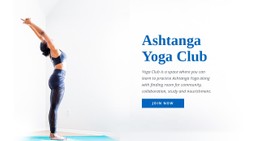 Ashtanga Vinyasa Yoga Single Page Website