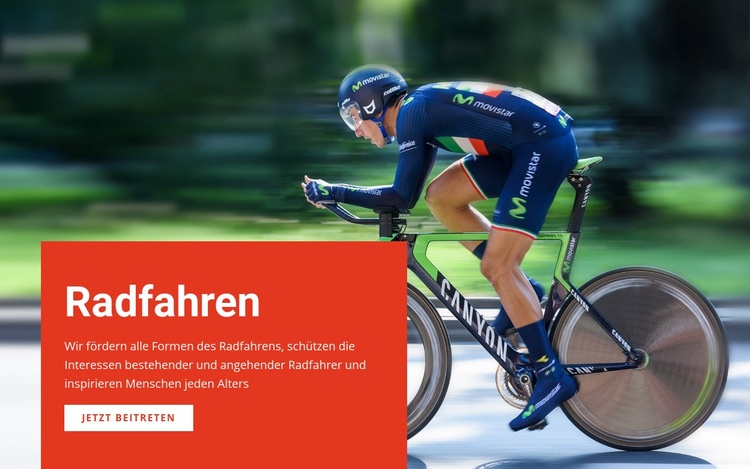 Radfahren zum Spaß HTML Website Builder