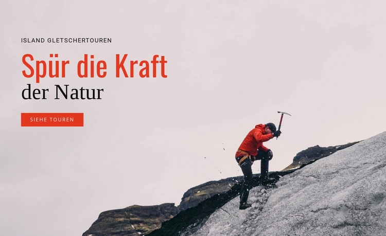 Die Kraft der Natur Website-Modell