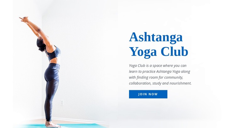 Ashtanga vinyasa yoga Elementor Template Alternative