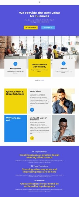 Quick And Easy - Customizable Professional Homepage Design