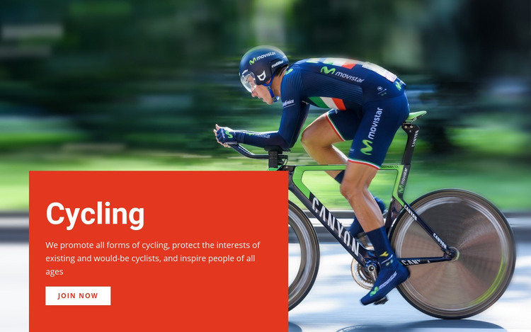 Cycling for fun Homepage Design