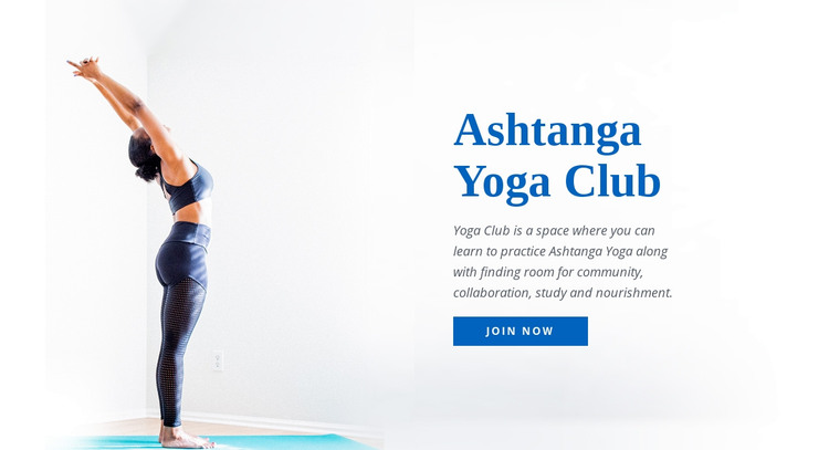 Ashtanga vinyasa yoga Homepage Design