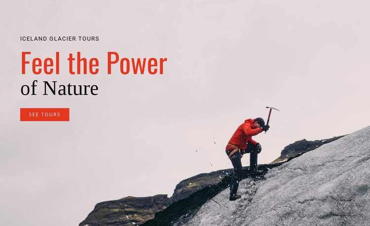 The power of nature Homepage Design