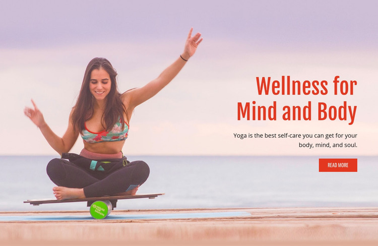 Mind and body wellness Homepage Design