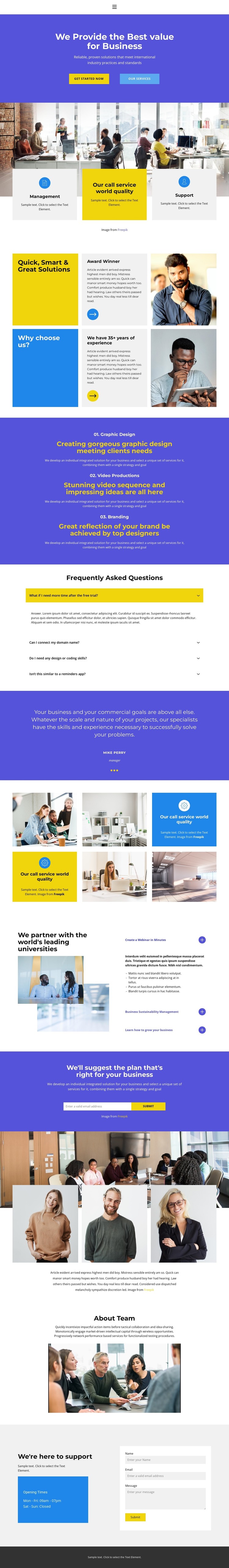 Quick and easy HTML Template