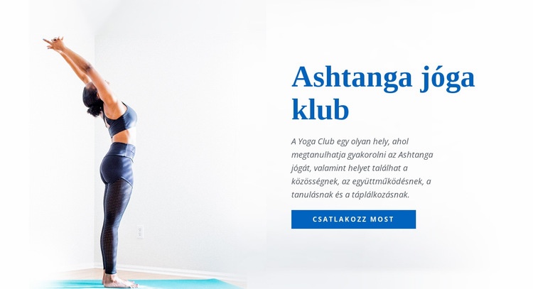 Ashtanga vinyasa jóga Weboldal sablon