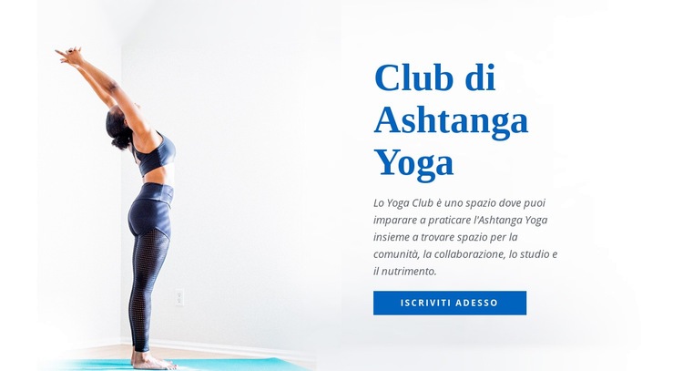 Ashtanga Vinyasa Yoga Mockup del sito web