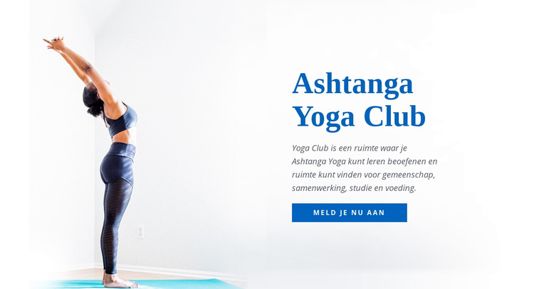 Ashtanga vinyasa yoga HTML-sjabloon
