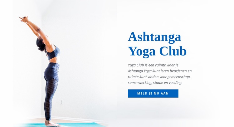 Ashtanga vinyasa yoga Sjabloon voor één pagina