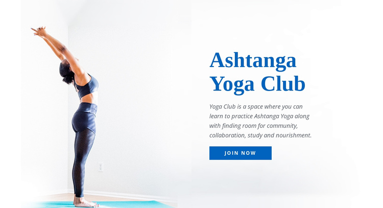 Ashtanga vinyasa yoga One Page Template