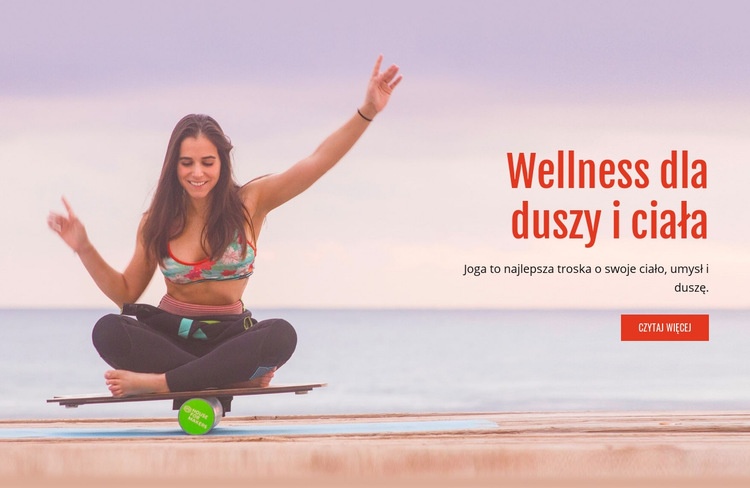 Wellness ciała i umysłu Makieta strony internetowej
