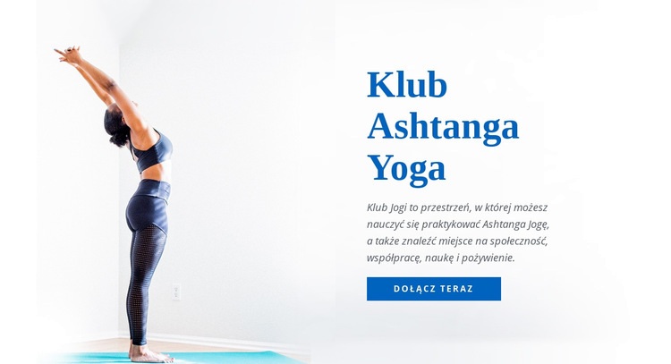 Ashtanga vinyasa yoga Szablon jednej strony