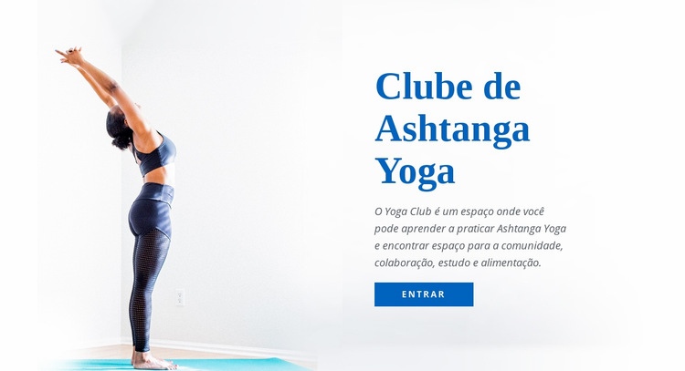 Ashtanga vinyasa ioga Modelo de uma página