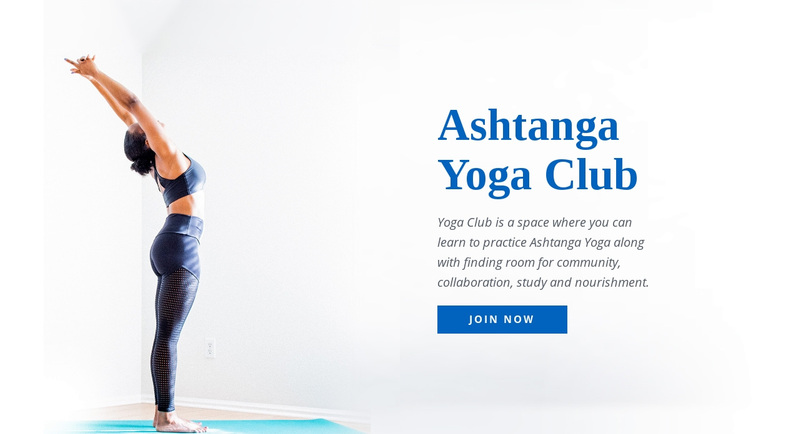 Ashtanga vinyasa yoga Web Page Design