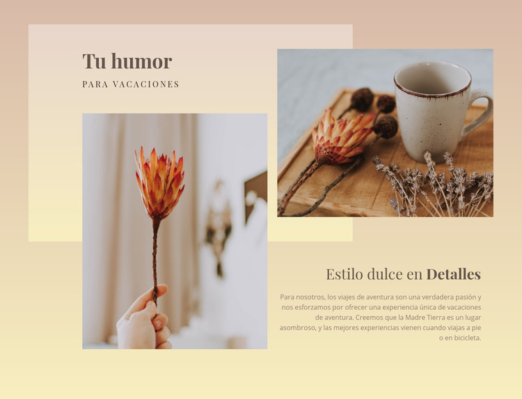 Estilo dulce en detalles Plantilla HTML