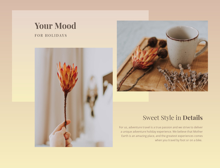 Sweet style in details Website Builder Templates