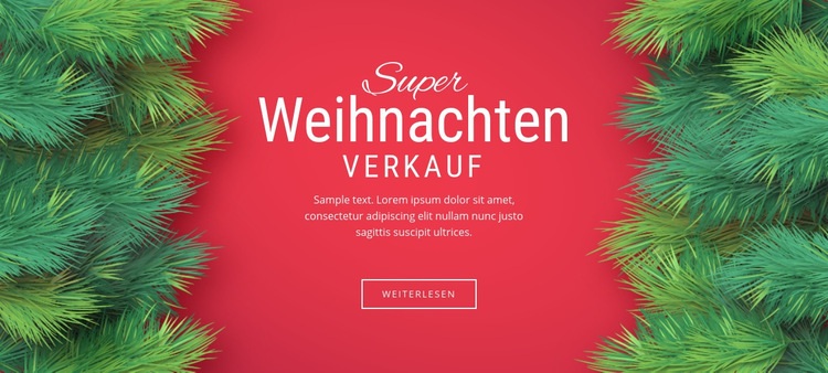 Weihnachtsverkauf HTML5-Vorlage