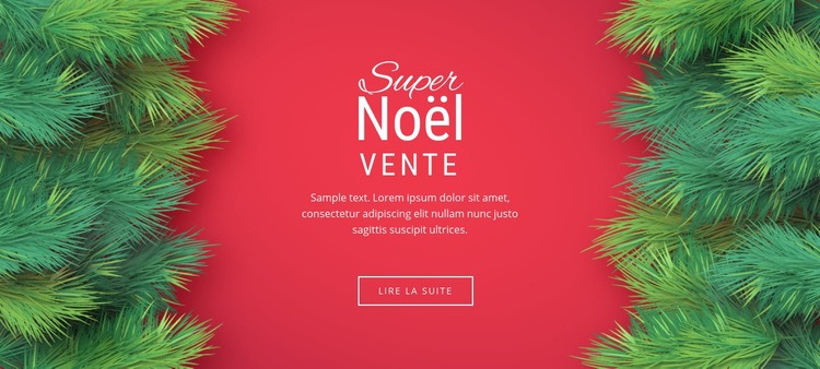 Vente de Noël Maquette de site Web