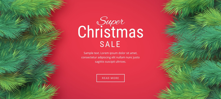 Christmas sale Homepage Design