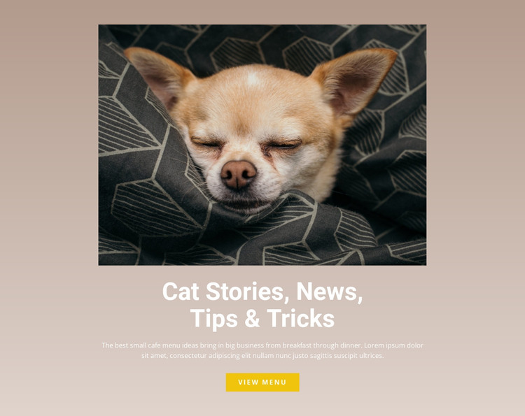 Pet stories HTML Template