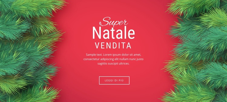 Vendita di Natale Mockup del sito web