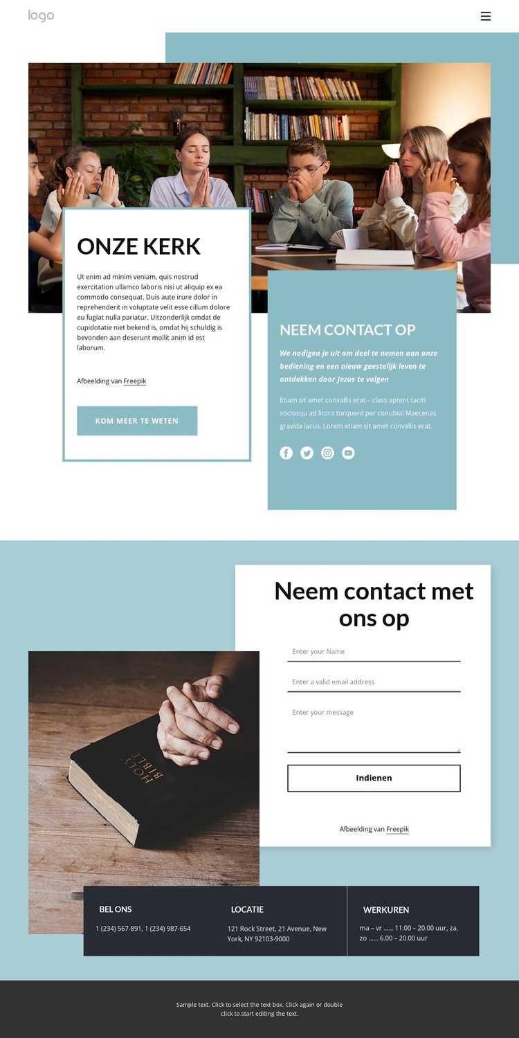 Echte mensen vinden echte hoop Website mockup