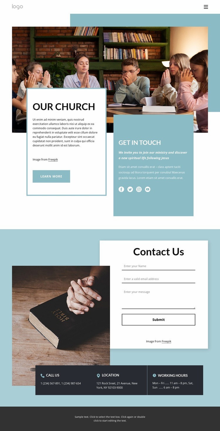 Real people finding real hope Squarespace Template Alternative