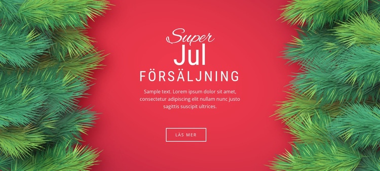 Julförsäljning Hemsidedesign