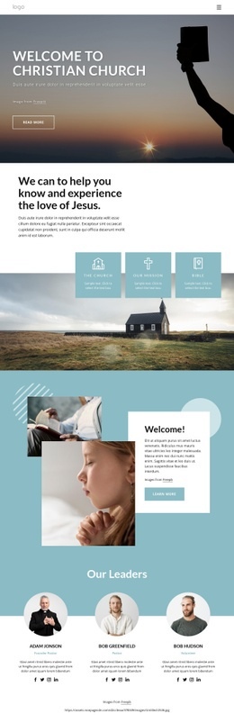 Our Mission, Vision And Confession - Multi-Purpose Web Page Design