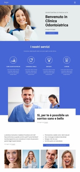 Generatore Di Siti Web Multiuso Per Benvenuto Nella Clinica Odontoiatrica