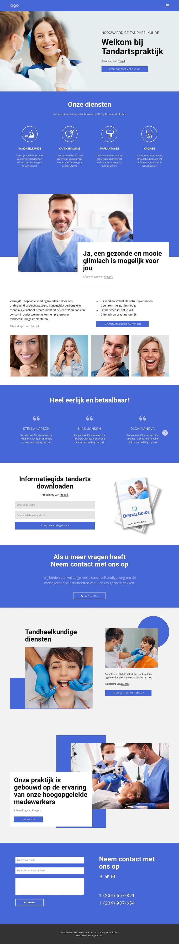 Welkom bij tandheelkundige kliniek CSS-sjabloon